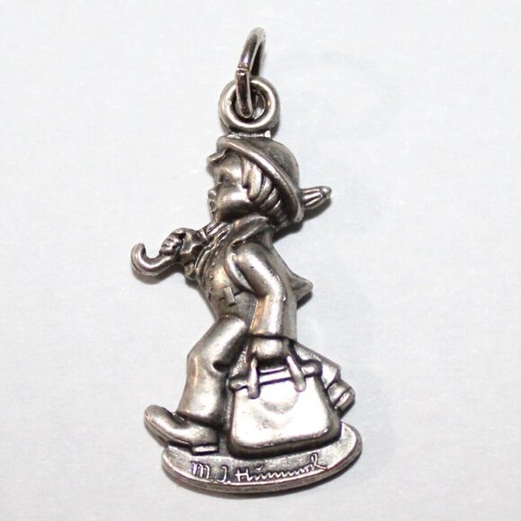 Vintage Sterling Silver Hummel Club Goebel Boy Charm - Picture 1 of 5